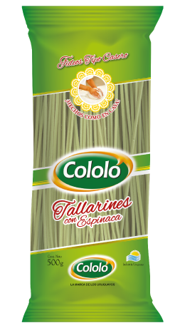 FIDEOS CON ESPINACA TALLAR�N 500GRS.