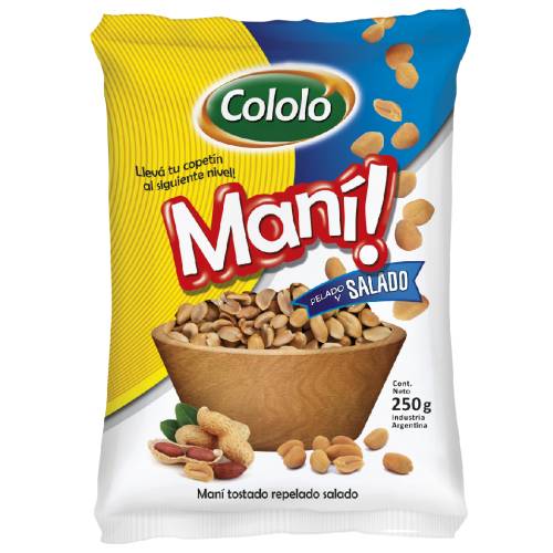 MANI PELADO Y SALADO 250GRS