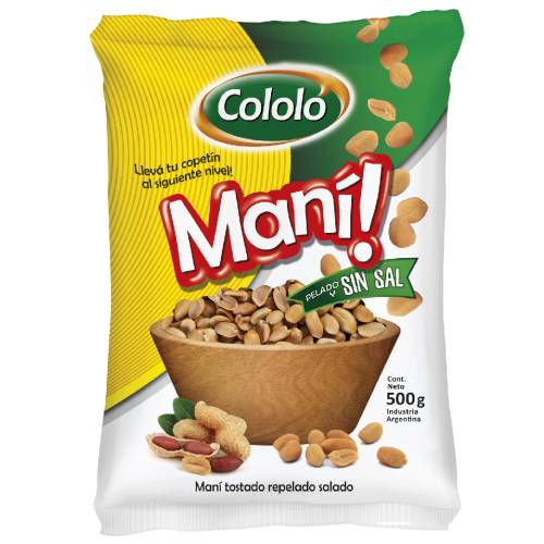 MANI PELADO SIN SAL 500GRS